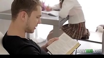 Hot teen rides big cock