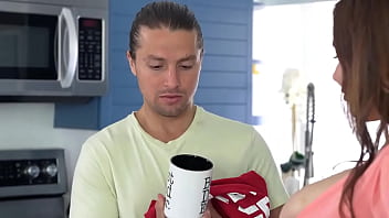 Busty milf wraps her huge tits around stepson's cock