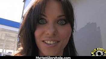 Horny Ebony Suck The Juice From Big White Gloryhole 8 thumbnail