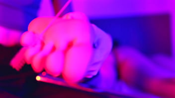 Tickling a latin sexy feet