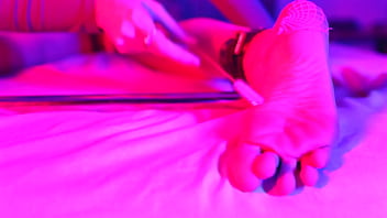 Tickling a latin sexy feet