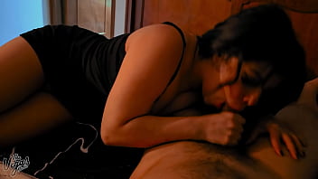 Black dress warm light and an unforgettable oral session