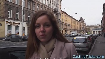 Beautiful casting amateur loves cock