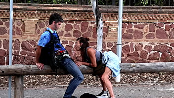 We couldn't wait – real couple fucks outside mouth finish