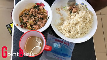 I catch my stepsister in the kitchen and we end up having real sex this sunday morning