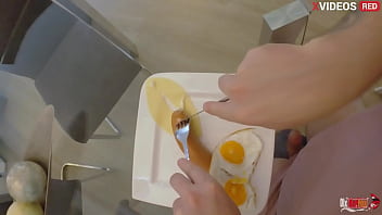 Stepmom hints at sex during breakfast and asks me to fuck her hard in her ass