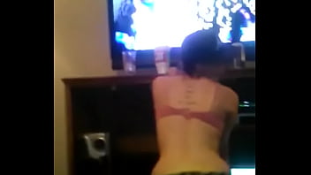Tattooed white girl twerks in panties part 2