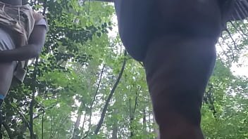 Doing a split on the dick