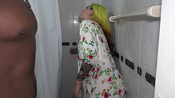 Horny slut tries her new roommate's bbc blaze rager