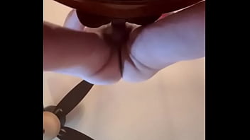 Naked Man Cock Hard Mounts His New Toy And Starts Stroking thumbnail