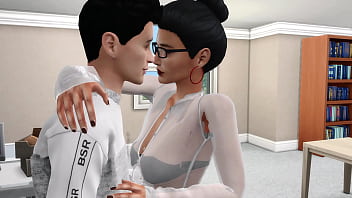 Young teacher helps student to correct grades porn with young