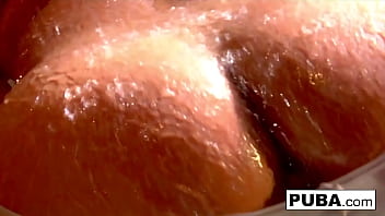 Hot blonde fucks herself