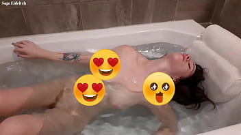 Sage eldritch wetting her curly hair #1