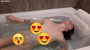 Sage eldritch wetting her curly hair #1