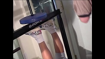 Maria shadoes redhead milf shows perky tits in the gym bts