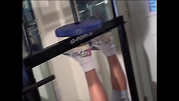 Maria shadoes redhead milf shows perky tits in the gym bts