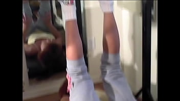 Maria shadoes redhead milf shows perky tits in the gym bts