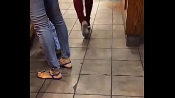 Tall ebony candid feet