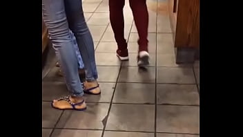 Tall ebony candid feet