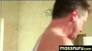 Nuru massage ends with a hot shower fuck 10