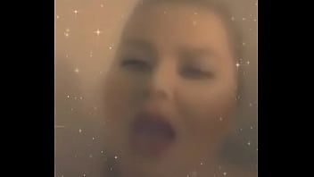 Busty morning shower