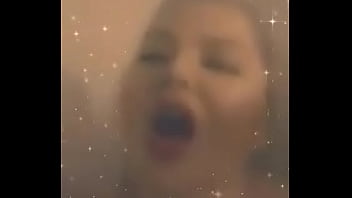 Busty morning shower