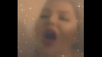 Busty morning shower