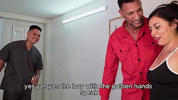 Two massage therapists fuck a very horny latina dilan clavijo