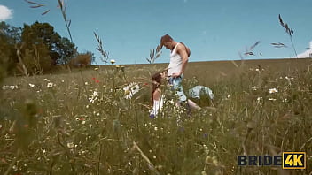 Bride4k Her Fiancé Was So Boring So She Decided To Run Away And Suck A Stranger’s Dick In The Field thumbnail