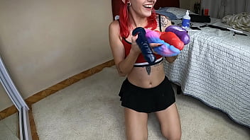 My anal ride with my 4 different dildos which do you prefer the big one or the huge one