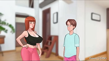 Horny stepbro got a sloppy deep throat by slutty visitor