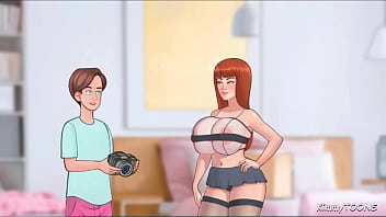 Horny stepbro got a sloppy deep throat by slutty visitor