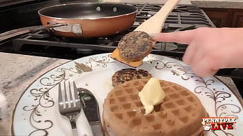 Penny pax feels frisky in the kitchen she climbs onto the counter
