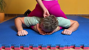 Foot humiliation wrestling asian barefoot wins the match