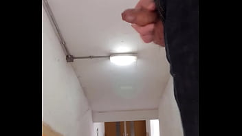 Flashing On A Staircase For A Cleaner She Did Not Aware Me Hope She Can See My Dick thumbnail