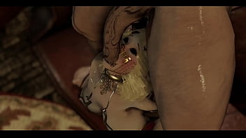 3d succubus has wet holes for a massive cock in the library