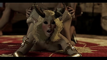 3d succubus has wet holes for a massive cock in the library