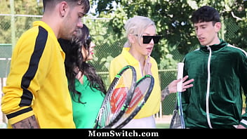 Stepsons get distracted by their stepmoms' hot bodies during their play momswitch