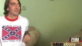 Hot ebony chick love gangbang interracial 7