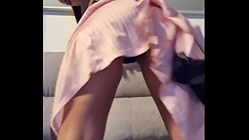 Very horny on the couch riding the dildo claudia bavel