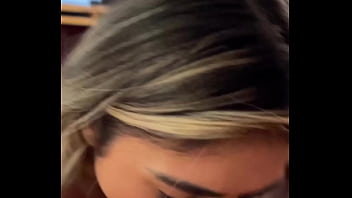 Backstage blowjob after photoshoot with brazilian busty skinny teen model pov blowjob