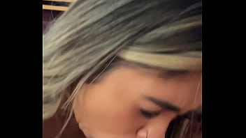 Backstage blowjob after photoshoot with brazilian busty skinny teen model pov blowjob