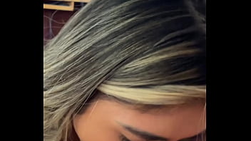 Backstage blowjob after photoshoot with brazilian busty skinny teen model pov blowjob