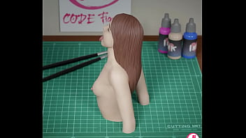 3d render turnaround of riley pornstar