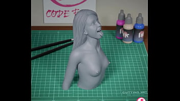 3d render turnaround of riley pornstar