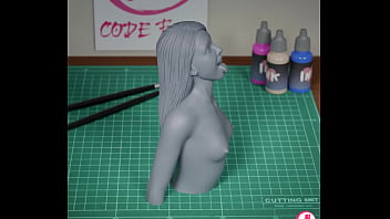 3d render turnaround of riley pornstar