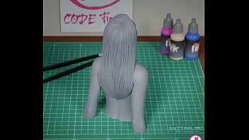 3d render turnaround of riley pornstar