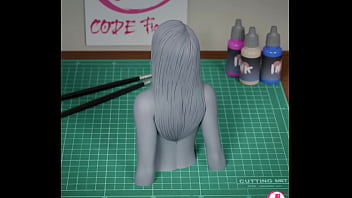 3d render turnaround of riley pornstar