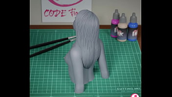 3d render turnaround of riley pornstar