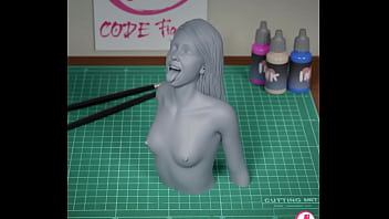 3d render turnaround of riley pornstar